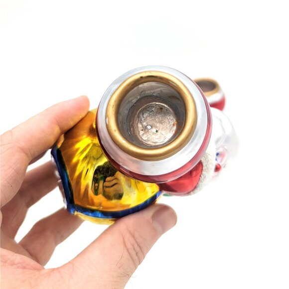 Vintage Dept 56 Glass Santa Christmas Ornament CANDLE HOLDERS Holiday Dazzle (2) - Picture 3 of 6